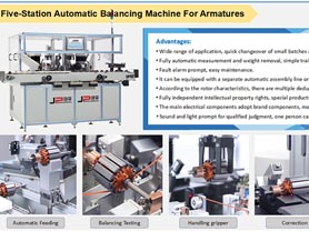 Five Station Automatic Unbalance Correction Machine