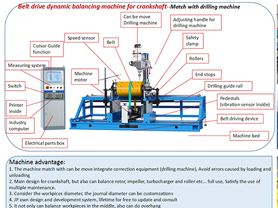 Balancing Machine for Crankshaft with Drilling Machine