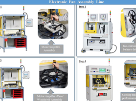 Automatic Cooling Fan Electronic Fan Assembly Line