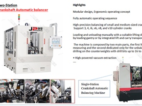 Two stations automatic balancing system for crankshafts