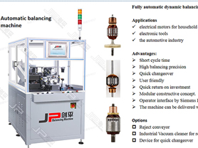 Fully Automatic Balancing Machine for High Volume Production