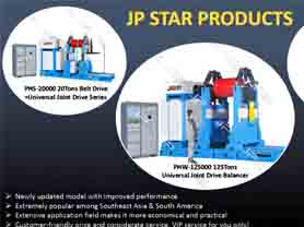 JP STAR PRODUCTS-125T Dual Drive Balancing Machines