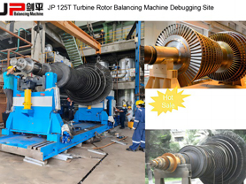 125T SteamTurbine Rotor Balancing Machine Debugging Site in Indonesia