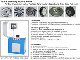 Vertical Balancing Machine Models