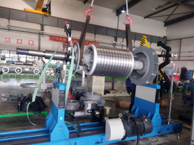 Generator Rotor with Impeller Balancing Machine